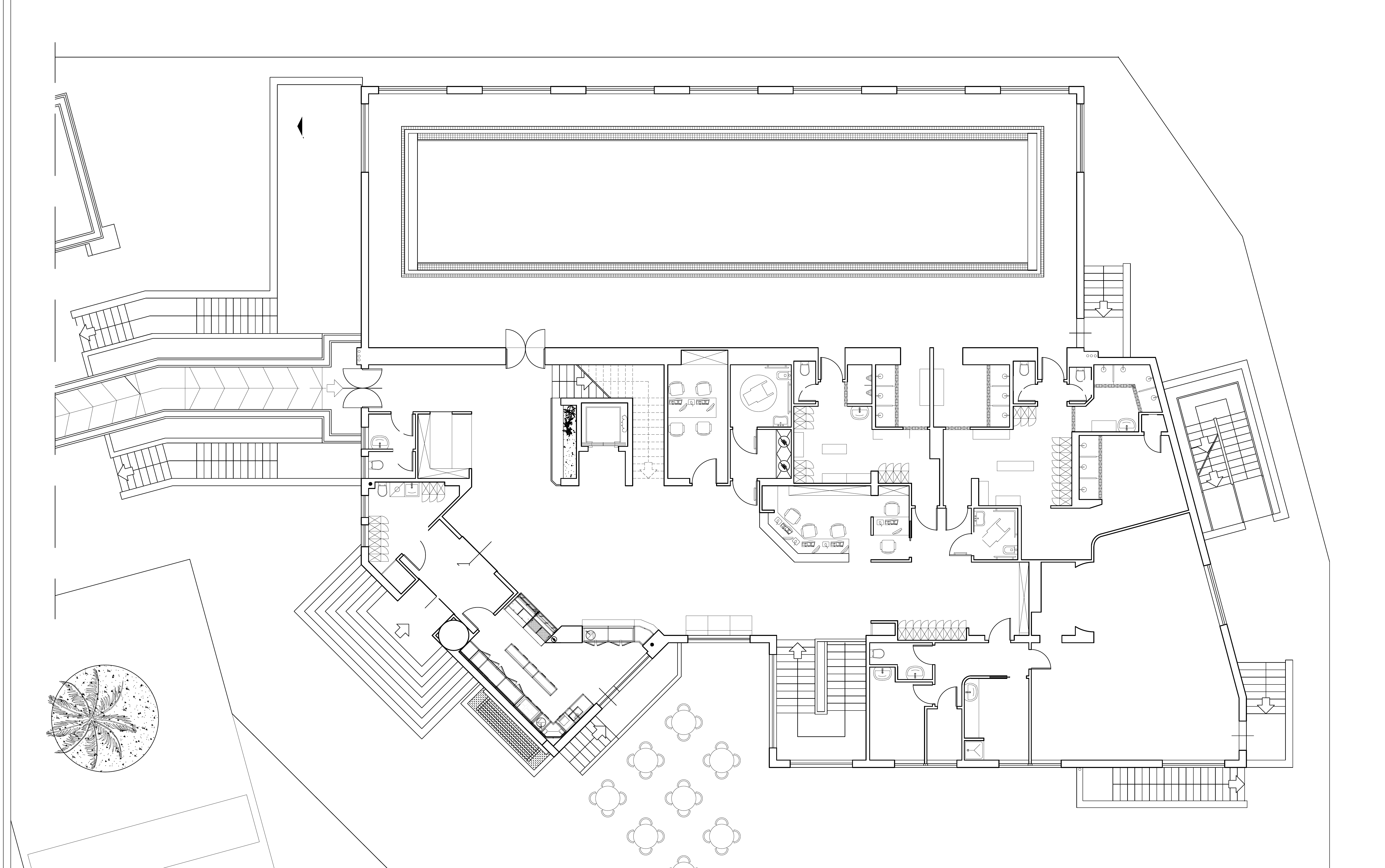 Cleaned ground-floor plan with original labels removed